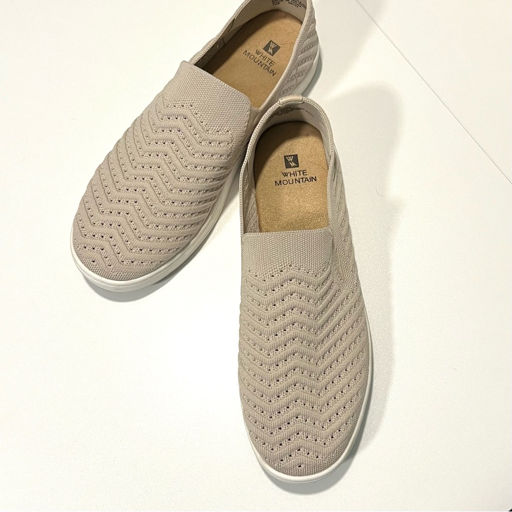 White Mountain Courage Women’s Tan Slip-On Sneakers